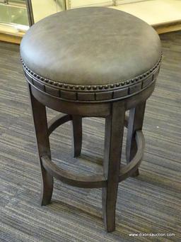 AMERICAN HERITAGE SONOMA COUNTER STOOL IN SUEDE GRAY; SERVE YOUR GUESTS IN STYLE WITH THESE COMFY