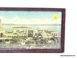 (LEFT WALL) FRAMED 1915 PRINT; FRAMED PRINT OF PANORAMIC VIEW OF THE PANAMA-PACIFIC INTERNATIONAL