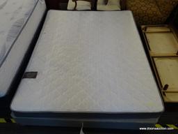 MAXWELL ASHBY, AVALON COLLECTION, BRONZE, QUEEN SIZE MATTRESS WITH BOX SPRING AND METAL BED FRAME.
