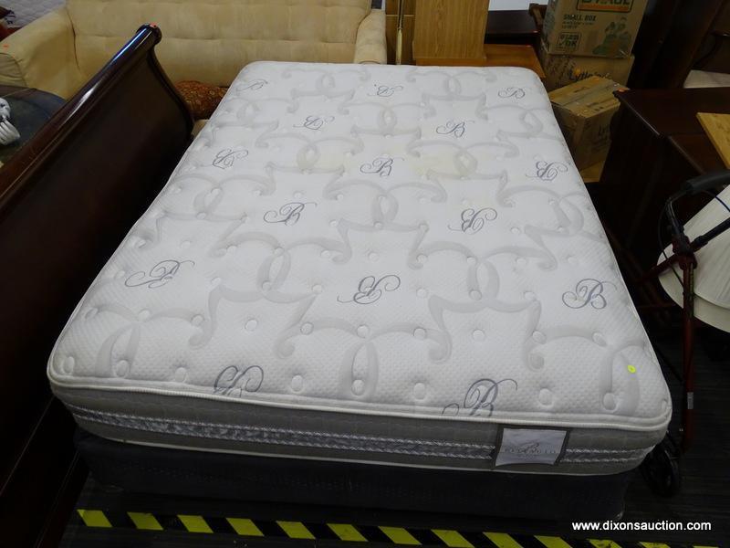 BELLAGIO AT HOME BY SERTA, QUEEN SIZE MATTRESS WITH BOX SPRING AND METAL BED FRAME. MATTRESS HAS