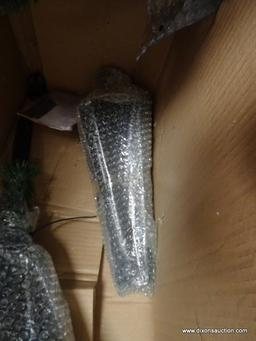 (SHELVES) HOLIDAY TIME, 9', WILLIAMS SLIM LIGHTED PINE TREE. COMES IN OPENED BOX. MAY BE MISSING