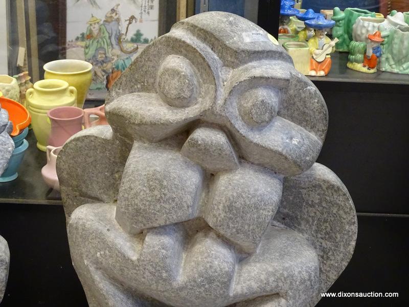 (RFRT) STONE SCULPTURE. MEASURES 19.5" X 10.5" X 27".