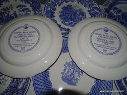 (LR) LOT OF SPODE BLUE ROOM COLLECTION DINNER PLATES; 18 PIECE LOT OF SPODE BLUE ROOM DINNER PLATES