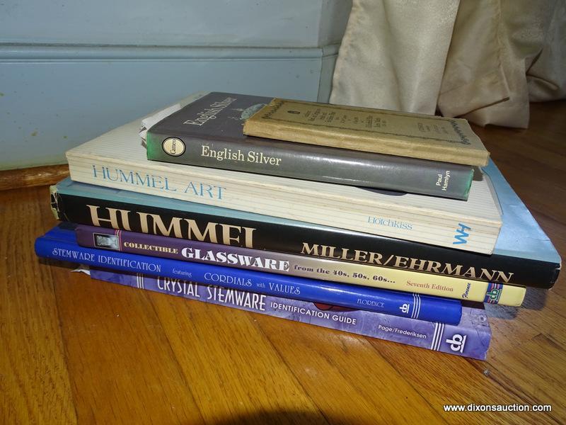 (FMR) BOOK LOT; MISCELL. LOT OF BOOKS TO INLCUDE- ENGLISH SIVER, 2 HUMMEL BOOKS, COLLECTIBLE