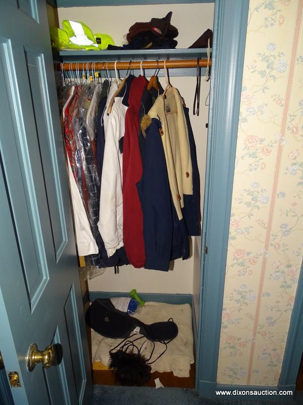 (HALL) CLOSET LOT; LOT INCLUDES MEN'S CLOTHING SIZE XL- INCLUDES- SHIRTS BY GANT, RALPH LAUREN,