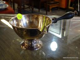 (DISPLAY) FLANDERS STERLING SILVER POT WITH SPOUT AND HANDLE.