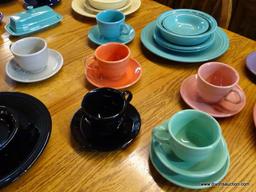 (R1) LOT OF MARKED FIESTAWARE; 77 PIECE LOT OF MULTI-COLORED, CERAMIC, MARKED FIESTAWARE TO INCLUDE