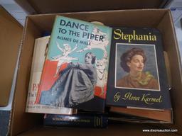 BOX LOT OF ASSORTED BOOKS; INCLUDES "FIVE PATIENTS, THE HOSPITAL EXPLAINED", "BETTER HOMES AND