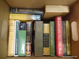BOX LOT OF ASSORTED BOOKS; INCLUDES "COROMANDEL" BY JOHN MASTERS, "A TREASURY OF THE WORLD'S GREAT