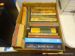 BOX LOT OF ASSORTED BOOKS; INCLUDES "THE HOUSE AT OLD VINE" BY NORAH LOFTS, "THE NORTHERN LIGHT" BY
