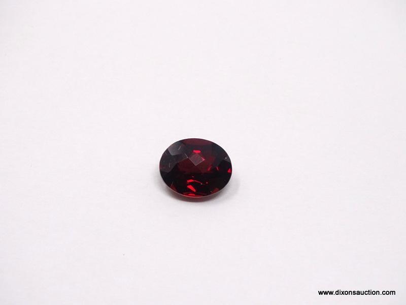 4.7CT OVAL CHECKERBOARD RED GARNET 10MM X 8MM.