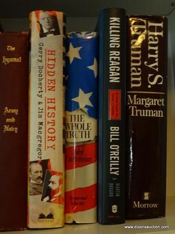 (LIBRARY) SHELF LOT OF HISTORICAL BOOKS; LOT INCLUDES- HARRY S. TRUMAN, GREATEST GENERATION, DESTINY