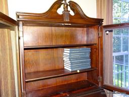 (LIBRARY) VINTAGE SECRETARY; MAHOGANY BALL AND CLAW GOVERNOR WINTHROP STYLE SECRETARY WITH