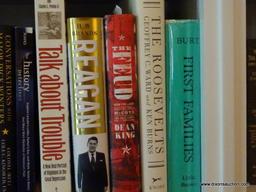 (LIBRARY) SHELF LOT OF HISTORICAL BOOKS; LOT INCLUDES- REAGAN, NO EASY DAY, LOST MOON, SULLU, THE