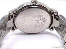 JUICY COUTURE, "TIME FOR JUICY" LADIES' QUARTZ WRISTWATCH. FEATURES LARGE, EASY-TO-READ, CRYSTAL