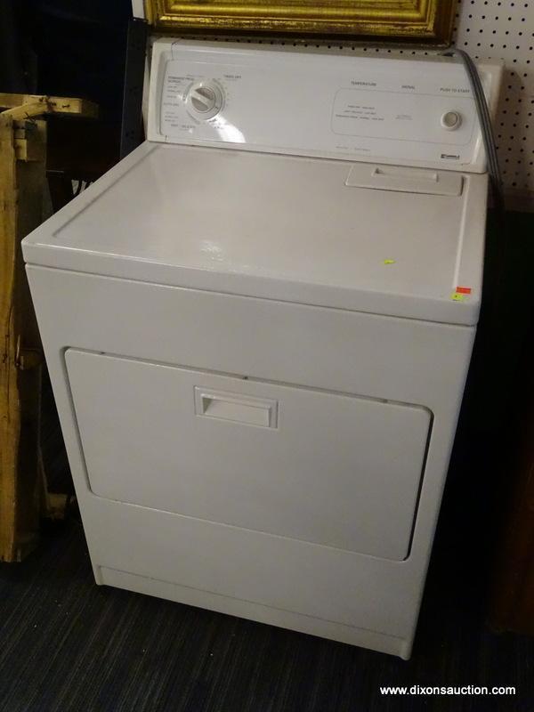 (BWALL) ESTATE OWNED KENMORE ELECTRIC DRYER - WHITE; 80 SERIES WASHER WITH TIMED DRY AND DRYNESS