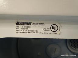 (BWALL) ESTATE OWNED KENMORE ELECTRIC DRYER - WHITE; 80 SERIES WASHER WITH TIMED DRY AND DRYNESS
