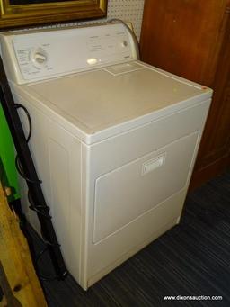 (BWALL) ESTATE OWNED KENMORE ELECTRIC DRYER - WHITE; 80 SERIES WASHER WITH TIMED DRY AND DRYNESS