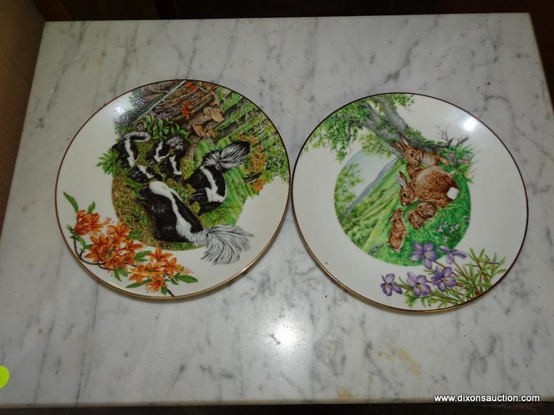 (GARAGE) COLLECTOR PLATES; 9 COLLECTOR PLATES FROM THE SOUTHERN FOREST FAMILY SERIES