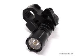 NEBO PROTEC WEAPON LIGHT WITH LED LIGHTS AND RED DOT. COMES WITH MOUNT.