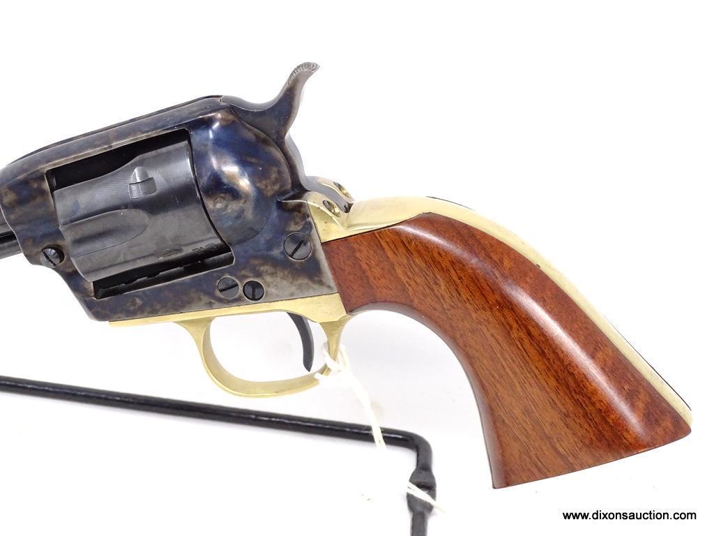 A. UBERTI 1873 STALLION .22LR REPRODUCTION. 5.5" BARREL WITH BRASS FRAME. SERIAL #U72376. COMES IN