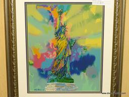 STATUE OF LIBERTY GICLEE BY LEROY NEIMAN. MEASURES 24 1/2" X 28".