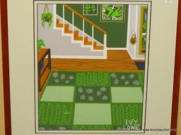 ATOMIC MID CENTURY MODERN INTERIOR STAIRS GICLEE BY IVY LOWE. MEASURES 17" X 20".