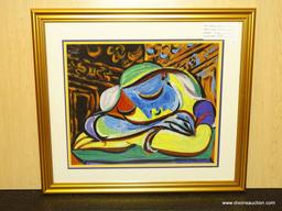 SLEEPING GIRL GICLEE BY PABLO PICASSO. MEASURES 22 3/4" X 25 1/2".