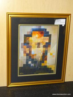 LINCOLN VISION GICLEE BY SALVADOR DALI. COA. MEASURES 22 3/4" X 27 1/4".