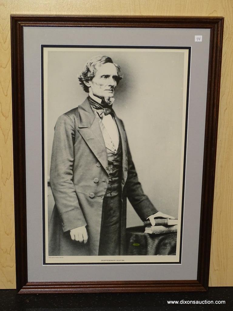 JEFFERSON DAVIS. MEASURES 17 1/2" X 25".