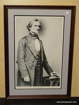 JEFFERSON DAVIS. MEASURES 17 1/2" X 25".