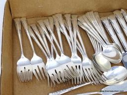 48 PC. GORHAM STERLING SILVER "GREEN BRIER" PATTERN FLATWARE SET. INCLUDES (13) SPOONS 5-3/4", (8)