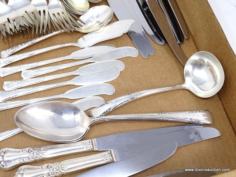 48 PC. GORHAM STERLING SILVER "GREEN BRIER" PATTERN FLATWARE SET. INCLUDES (13) SPOONS 5-3/4", (8)