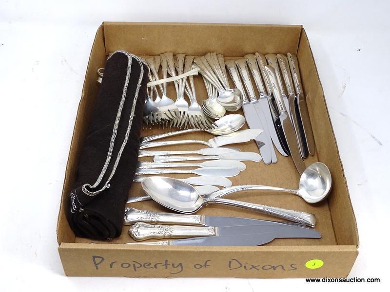 48 PC. GORHAM STERLING SILVER "GREEN BRIER" PATTERN FLATWARE SET. INCLUDES (13) SPOONS 5-3/4", (8)