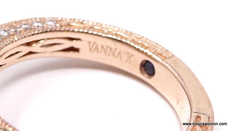 VANNA K SIGNED SPECTACULAR STATEMENT RING. 24K ROSE GOLD OVER STERLING SILVER . CROWNED WITH AN EYE