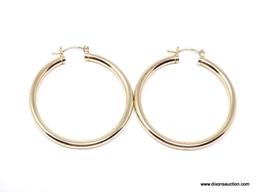 NATIVE AMERICAN DESIGNER, JWK (JOHN W KESSLER) VERY NICE, QUALITY GOLD FILLED HOOP EARRINGS,