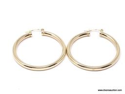 NATIVE AMERICAN DESIGNER, JWK (JOHN W KESSLER) VERY NICE, QUALITY GOLD FILLED HOOP EARRINGS,