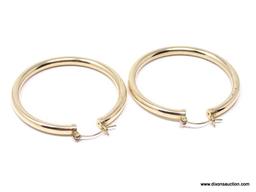 NATIVE AMERICAN DESIGNER, JWK (JOHN W KESSLER) VERY NICE, QUALITY GOLD FILLED HOOP EARRINGS,