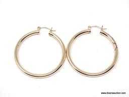 NATIVE AMERICAN DESIGNER, JWK (JOHN W KESSLER) VERY NICE, QUALITY GOLD FILLED HOOP EARRINGS,