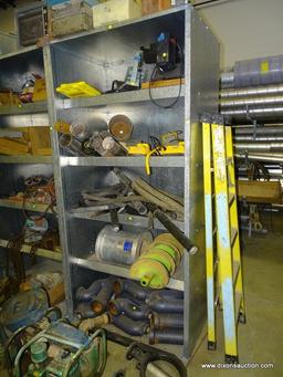 GULF STATES STEEL GALVANIZED STEEL INDUSTRIAL SHELVING WITH 4 SHELVES. MEASURES 46" X 32" X 96"