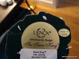 (LR) LENOX SANTA FIGURE; LENOX COMPOSITION 12 IN H. SNOW KING FIGURE NEW IN BOX