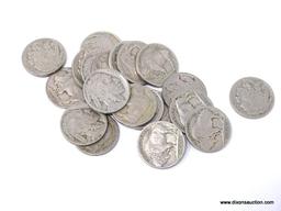 20 ASSORTED BUFFALO NICKELS