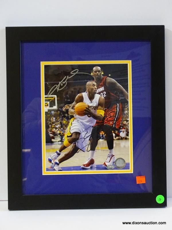 SIGNED KOBE BRYANT PHOTOGRAPH; IS OF AND SIGNED BY KOBE BRYANT WITH COA ON THE BACK FROM SPORTS