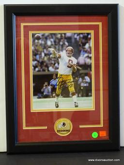 SIGNED REDSKINS PHOTOGRAPH; PHOTO IS OF AND IS SIGNED BY SONNY JURGENSEN. IS AN 8 IN X 10 IN
