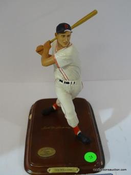 DANBURY MINT FIGURINE; "TED WILLIAMS" FROM THE ALL STAR FIGURINES COLLECTION. MEASURES 8 IN TALL.