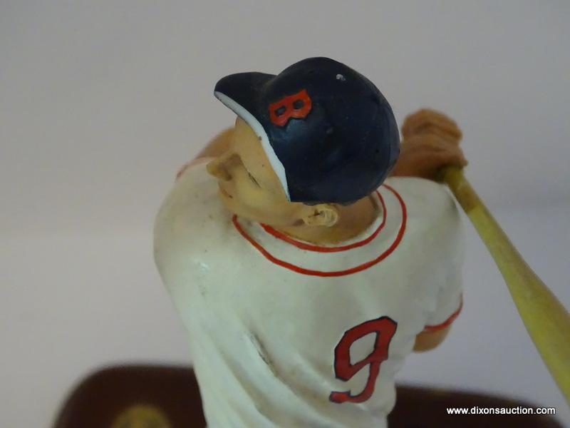 DANBURY MINT FIGURINE; "TED WILLIAMS" FROM THE ALL STAR FIGURINES COLLECTION. MEASURES 8 IN TALL.