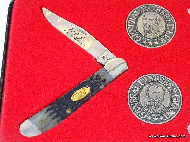 CASE XX LIMITED EDITION GENERAL ROBERT E. LEE, GENERAL ULYSSES S. GRANT COMMEMORATIVE KNIVES IN