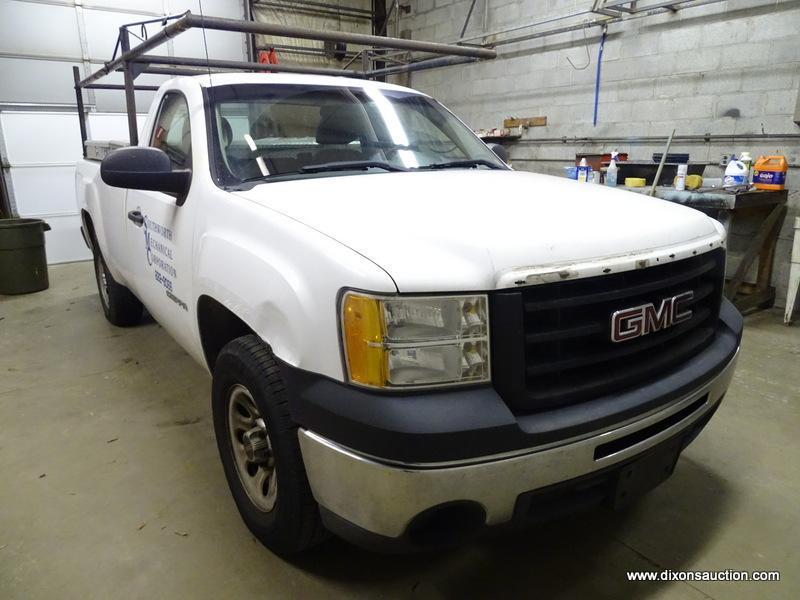 2012 GMC SIERRA PICKUP TRUCK. WHITE IN COLOR. 115,205 MILES. 3 REAR TOOL BOXES AND LADDER RACK.