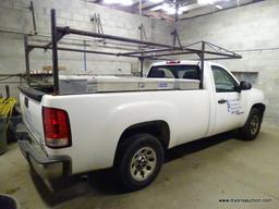 2012 GMC SIERRA PICKUP TRUCK. WHITE IN COLOR. 115,205 MILES. 3 REAR TOOL BOXES AND LADDER RACK.