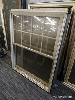 WINDOW; DOUBLE PANED CASED WINDOW IN WHITE. MEASURES 48 IN X 5 IN X 57.5 IN